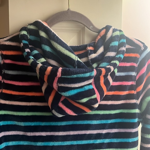 Striped Hooded Zip-up Fleece - Picture 4 of 5